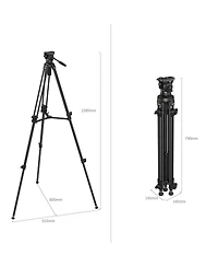 SmallRig Ad-50Lite 3-Section Lightweight Aluminum Video Tripod with Head