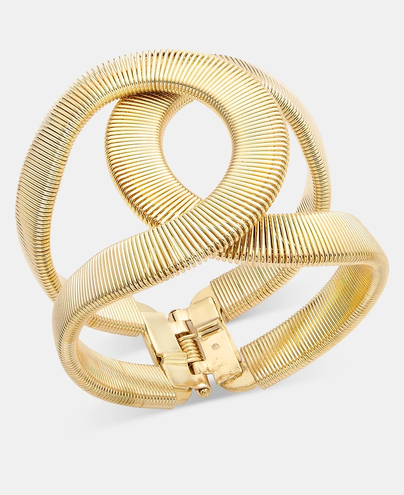 I.n.c. International Concepts Textured Open Bypass Bangle Bracelet, Macy's Exclusive