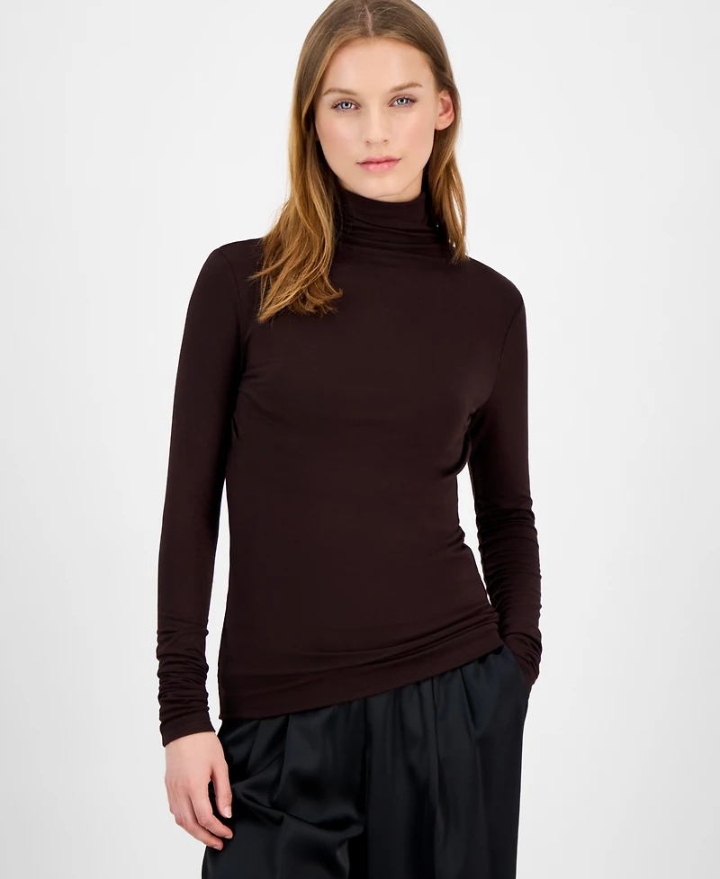 Anne Klein Women's Long-Sleeve Seamless Turtleneck