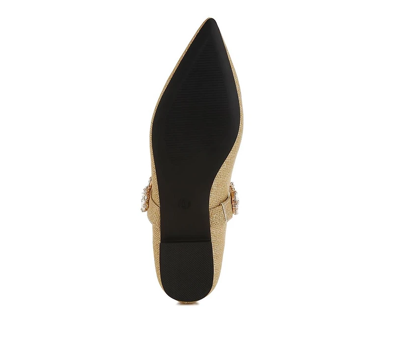 Flavia Diamante Brooch Glitter Ballerinas Women