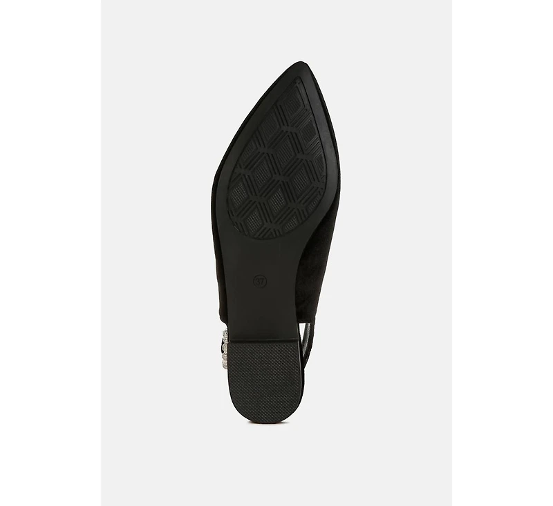 Dolan Velvet Slingback Flat Womens Sandals Women