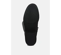 Chiru Round Toe Microfiber Calf Boots Women