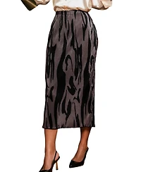 Cupshe Women's Modern Artistry Abstract Midi Skirt