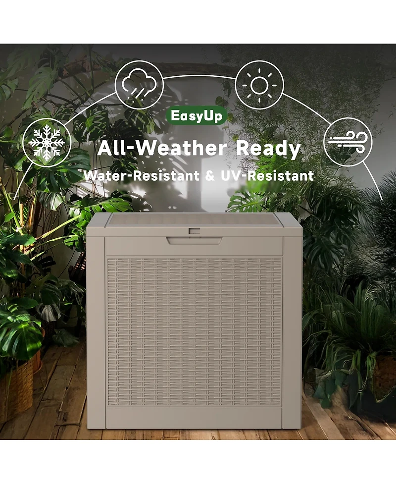 Chic Crate-30-gal Water Resistant Resin Lockable Deck Box