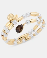Style & Co Bead, Stone & Imitation Pearl Wrap Bracelet, Macy's Exclusive