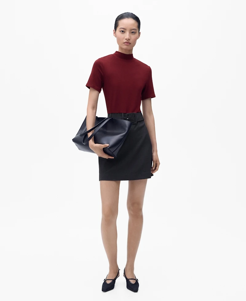 Mango Women's Belted Short Dress