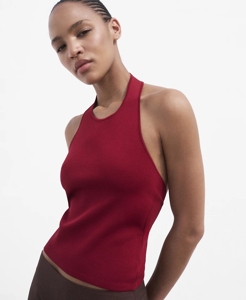 Mango Women's Hoop Detail Knitted Top