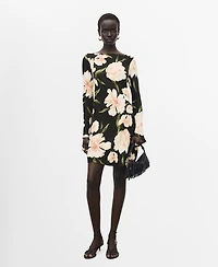 Mango Women's Short Floral-Print Dress