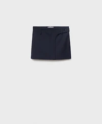 Mango Women's Pinstriped Short Skirt