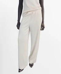 Mango Women's Elastic Waist Pleated Pants
