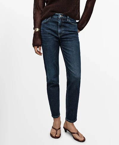 Mango Women's Newmom Comfort High-Rise Jeans