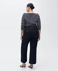 Mango Women's Catherin Culotte High-Rise Jeans