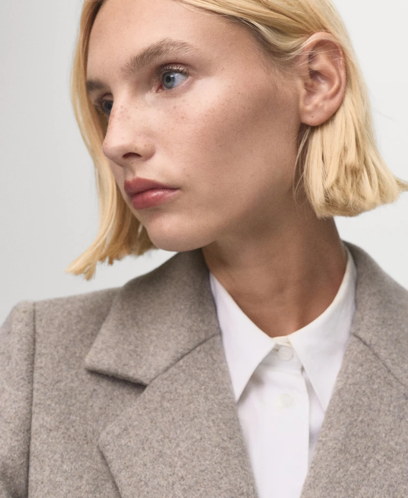 Mango Women's Double-Breasted Wool Coat