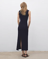 Mango Women's Fitted Textured Dress