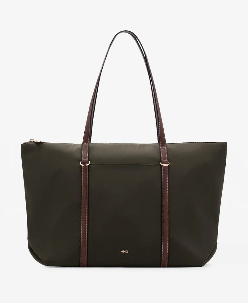 Mango Women's Double Handle Shopper Bag