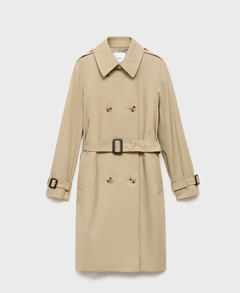 Mango Women's Belted Classic Trench Coat