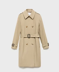 Mango Women's Belted Classic Trench Coat