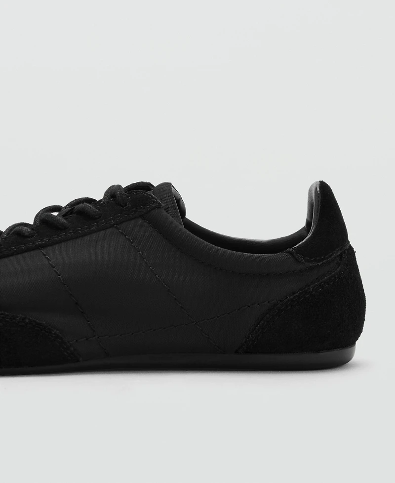 Mango Women's Combined Suede Leather Sneakers
