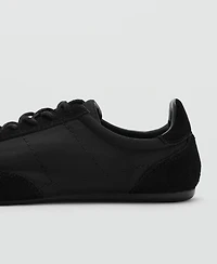 Mango Women's Combined Suede Leather Sneakers