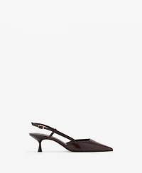 Mango Women's Kitten-Heel Patent Leather Shoes