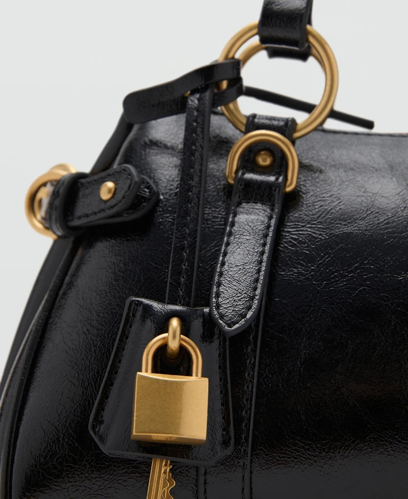 Mango Women's Charm Detail Bowling Shoulder Bag