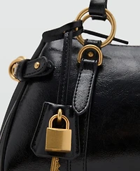 Mango Women's Charm Detail Bowling Shoulder Bag
