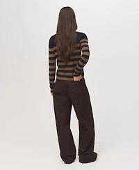 Mango Women's Perkins Collar Button Sweater