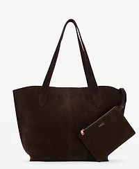 Mango Women's Suede Shopper Bag