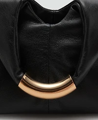 Mango Women's Metal Handle Handbag