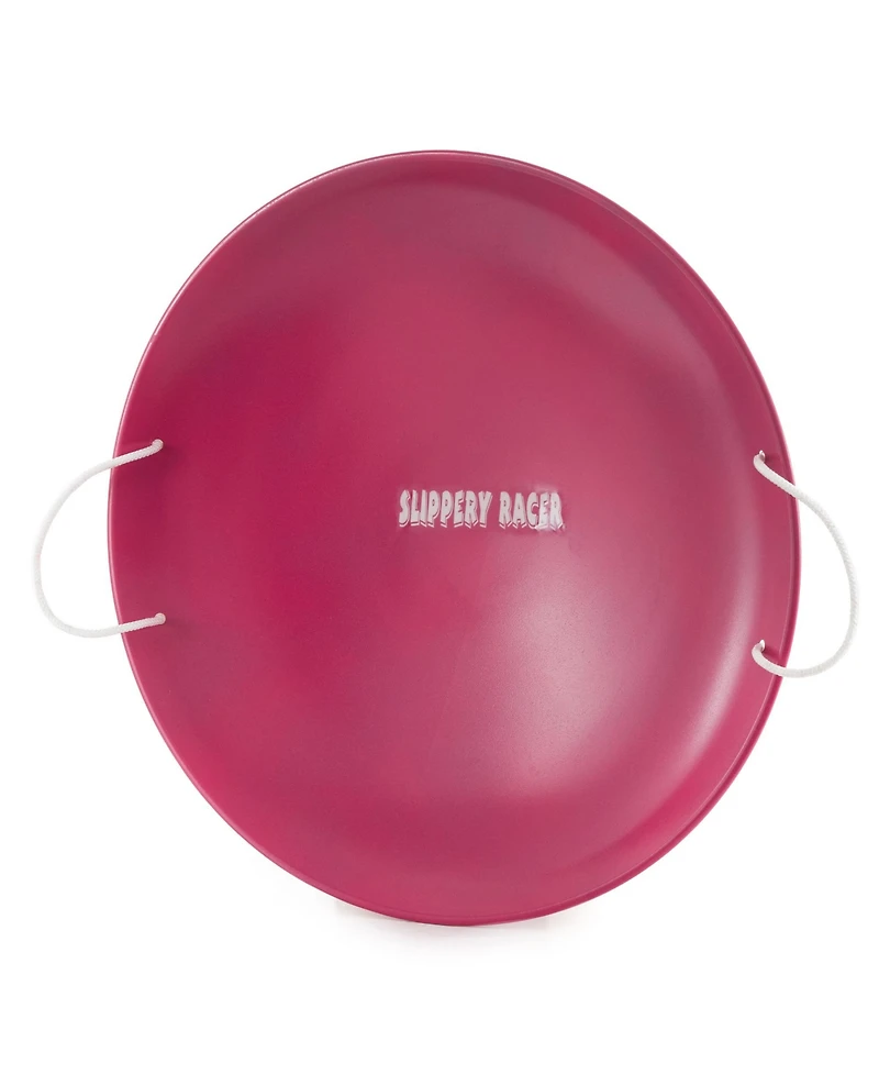 Slippery Racer ProDisc 26" Metal Saucer Sled with Rope Handles, Pink (2 Pack)
