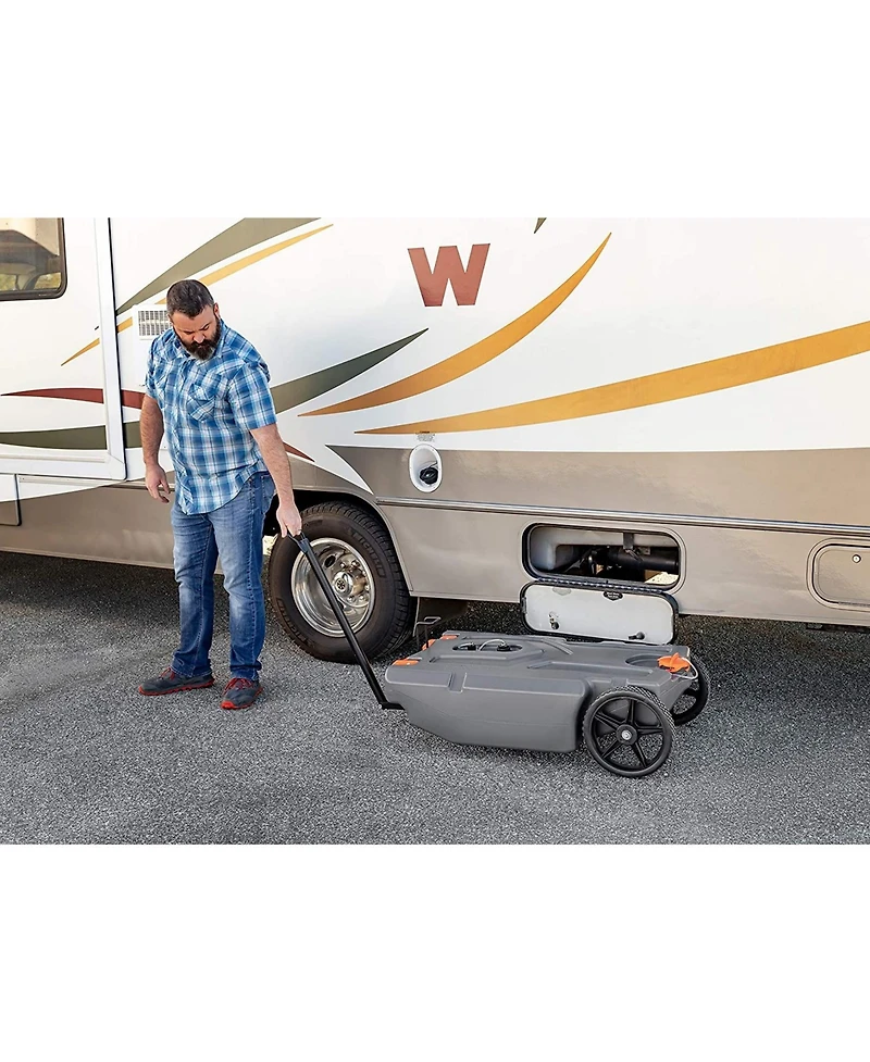 Camco 39007 Rhino Portable 36 Gallon Rv Waste Holding Tank w/ Hose & Accessories