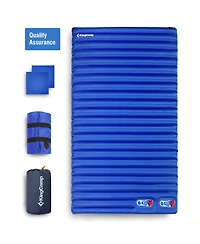 KingCamp 2-Person Double Sleeping Pad Lightweight Inflatable Air Mat, Blue