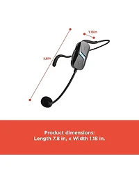 RadioShack Wireless Headset Microphone For Streaming and Video Recording With Usb C For Charging (Receiver and Microphone Included) 3301587
