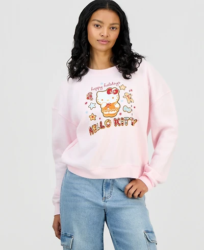 Grayson Threads, The Label Juniors' Hello Kitty Gingerbread Graphic Print Sweatshirt