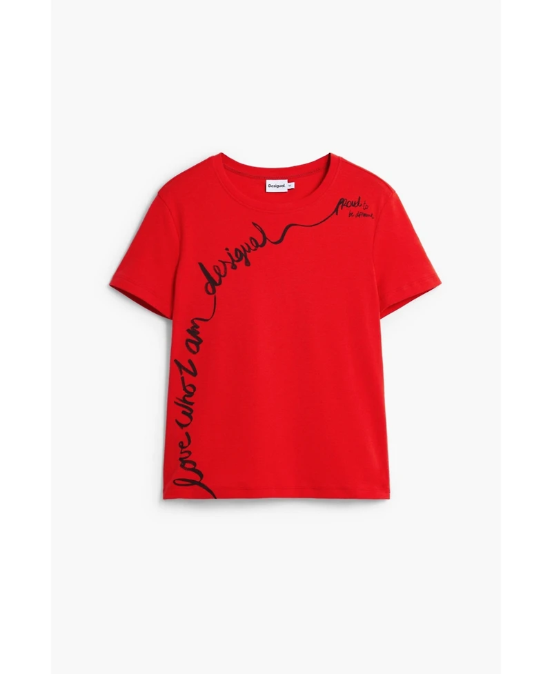 Desigual Women's T-shirt with embroidered phrase