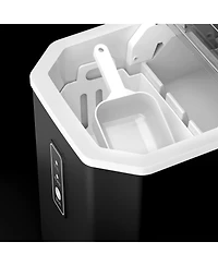 Sugift 26lbs/24H Portable Countertop Self-Cleaning Ice Maker, 9 Bullet Cubes in 6 Mins with Handle