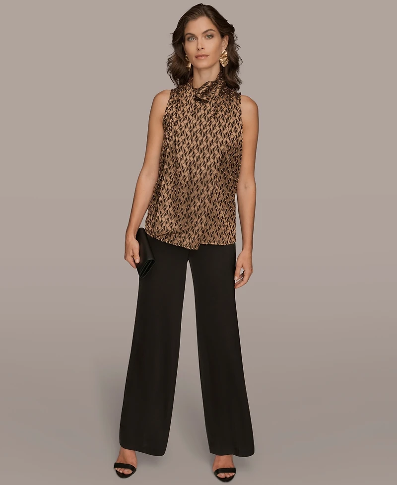 Donna Karan New York Women's Sleeveless Mock Neck Top