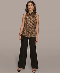 Donna Karan New York Women's Sleeveless Mock Neck Top