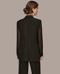 Donna Karan New York Women's Open Front Long Sleeve Jacket