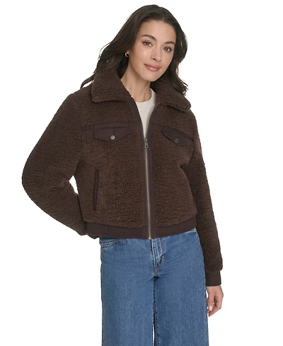 Levi's Women's Sherpa Zip-Front Jacket