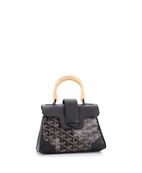 Pre-Owned Goyard Mini Saigon Top Handle Bag Coated Canvas with Leather