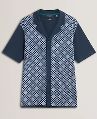 Ted Baker Men's Danlibe Short Sleeve Argyle Shirt