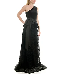 Taylor Women's One Shoulder Peplum Dress