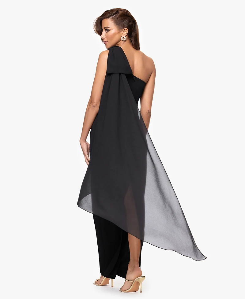 Xscape Petite One Shoulder Long Gown