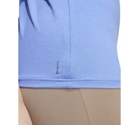 adidas Women's Training Moisture-Wicking Logo V-Neck T-shirt