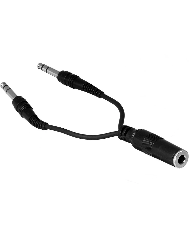 Hosa Technology 6" Stereo 1/4" Female to Two Stereo 1/4" Male Y-Cable