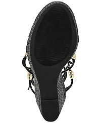 Steve Madden Women's Oaklie Studded Strappy Wedge Sandals