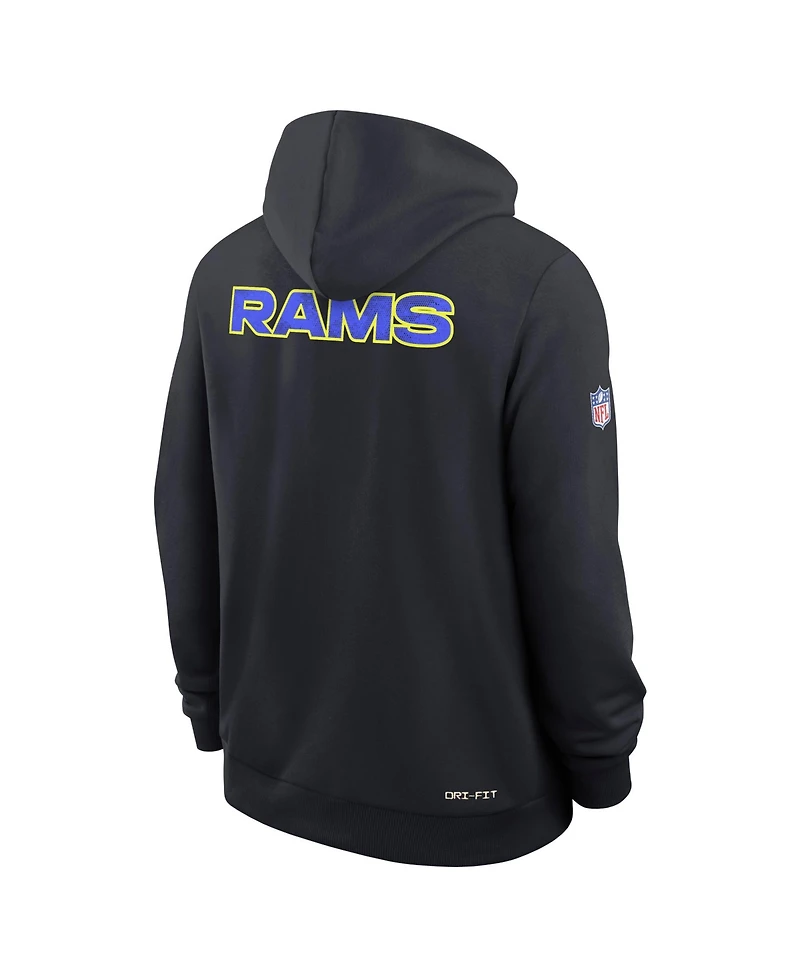 Nike Men's Dark Blue Los Angeles Rams 2025 Nfl Rivalries Sideline Dri-Fit Hoodie