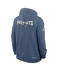Nike Men's Blue New England Patriots 2025 Nfl Rivalries Sideline Dri-Fit Hoodie