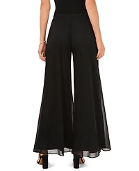 Msk Women's Mesh Wide-Leg Dress Pants